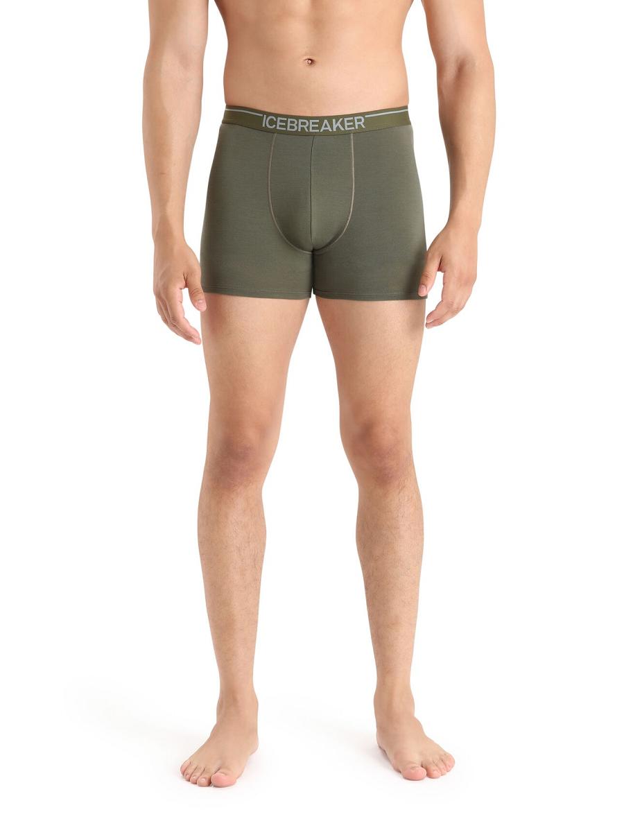 Sous Vêtement Icebreaker Merino Anatomica Boxers Homme Vert Olive | FR 1313EBCX